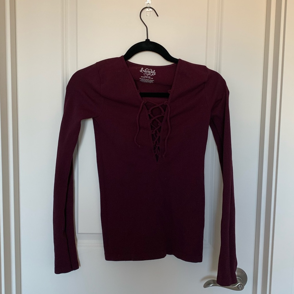 Free people lace up top
